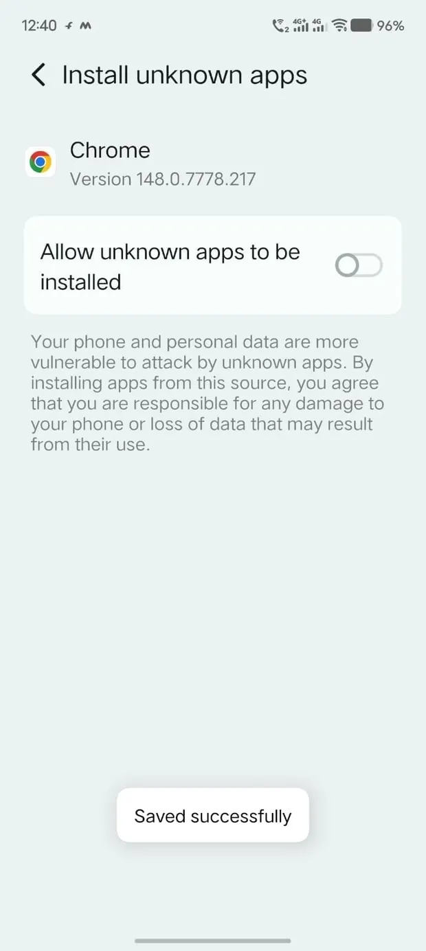 Step 3: Allow unknown apps